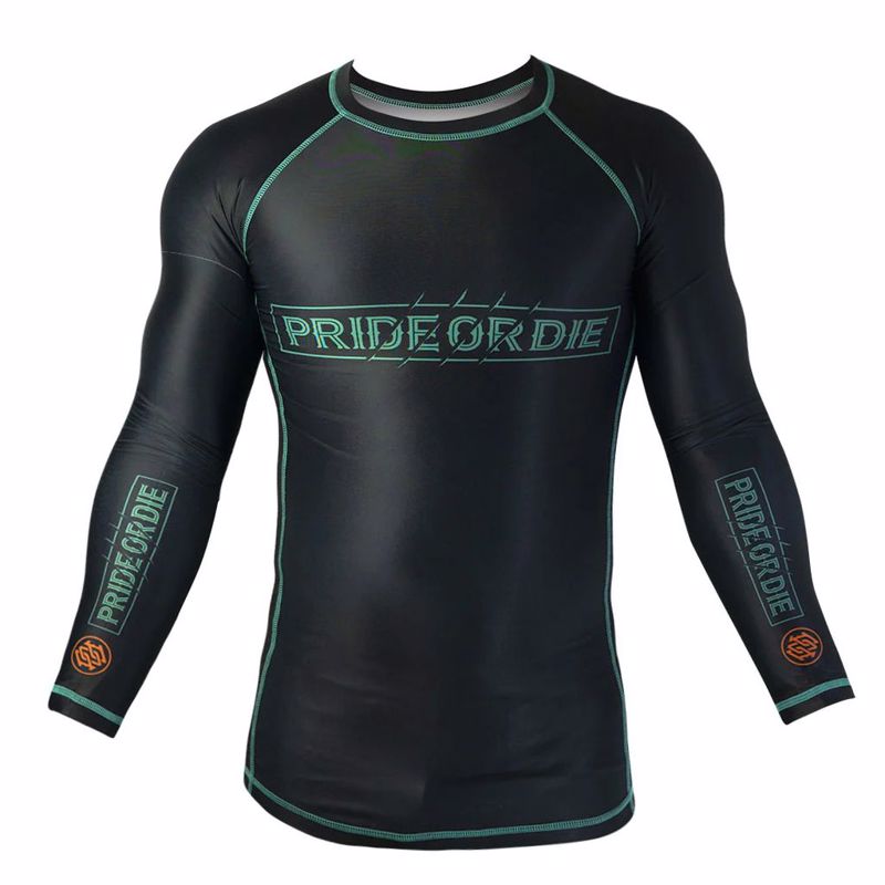 PRIDE OR DIE Unleashed v2 RASHGUARD - BLACK